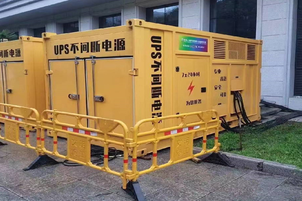 禹王台发电机租赁施工现场