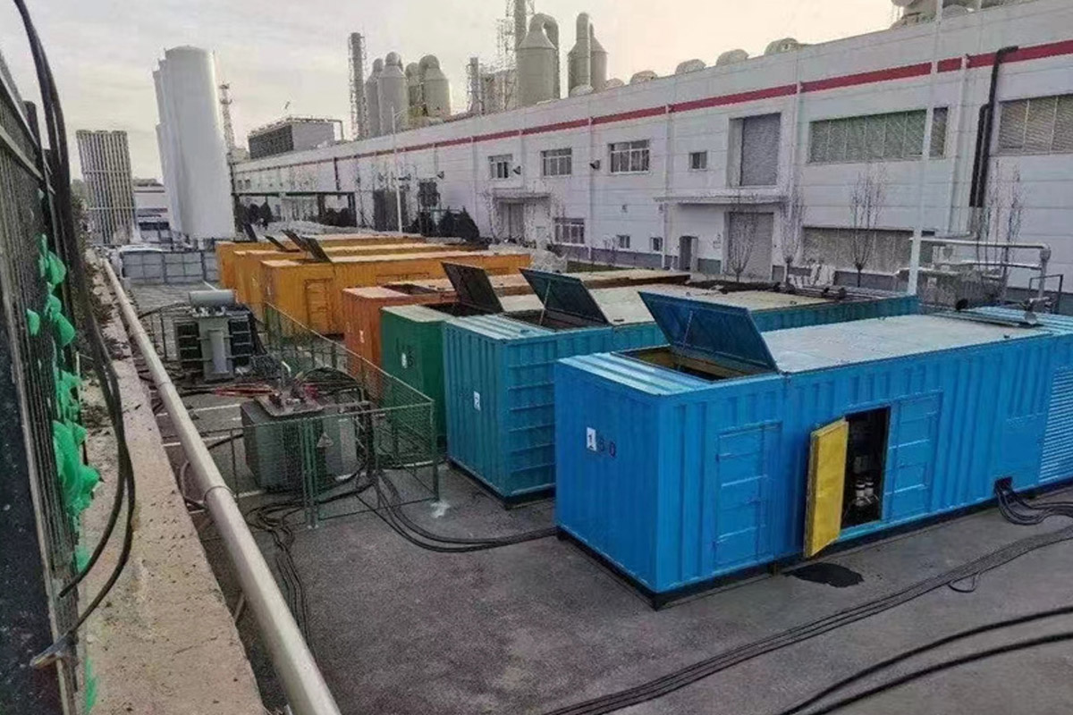 禹王台发电机租赁施工现场